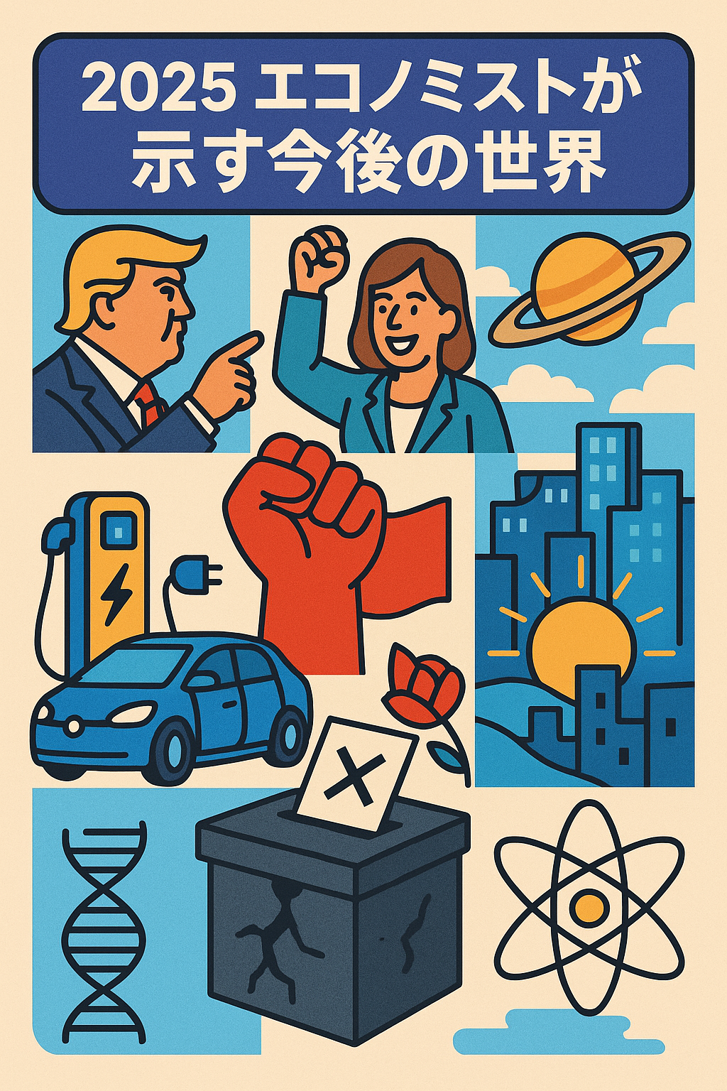 【2025年版】エコノミスト未来予測と都市伝説から読み解く世界の行方
