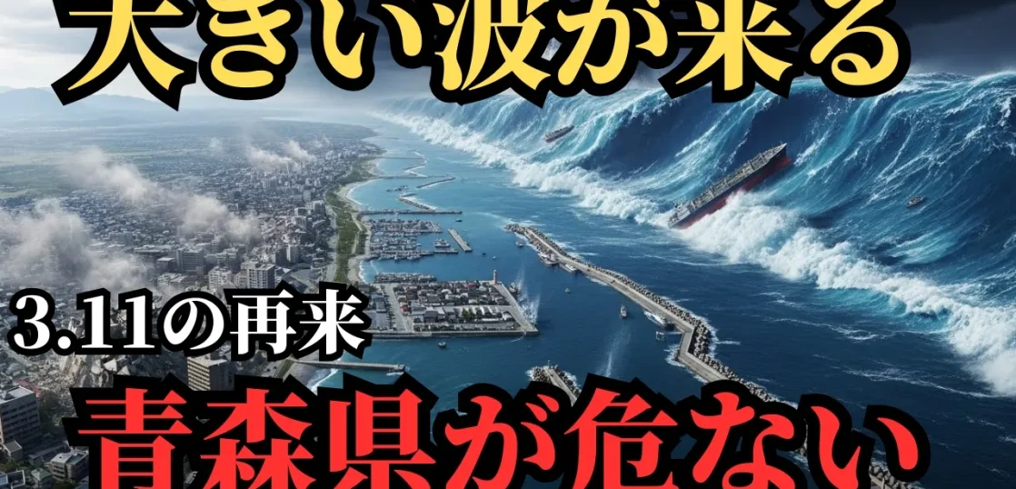 YouTube動画「【緊急警告】青森県に東日本大震災より大きい波が来る…地震と津波で5万人の犠牲者が出る【 都市伝説 予言 ミステリー スピリチュアル 予知能力 】」のサムネイル画像