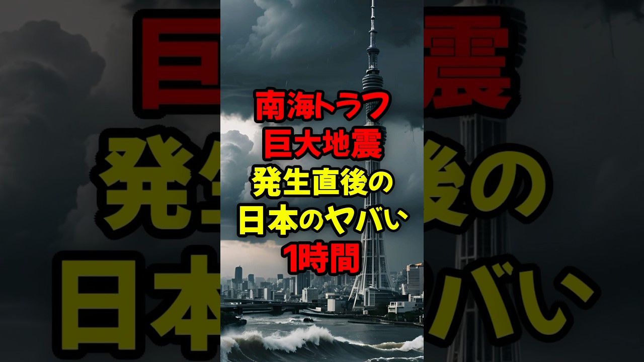 【🙏10万再生】南海トラフ巨大地震 発生直後の“日本のヤバい1時間#南海トラフ #地震 #災害 #怖い #防災 #雑学