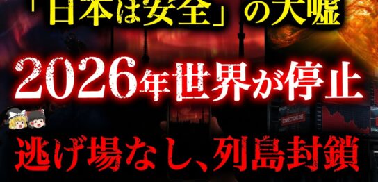 YouTube動画「【緊急】2026年2月、太陽の暴走が始まった！「日本は安全」を信じるな！デジタル鎖国に備えろ【都市伝説】【ゆっくり解説】」のサムネイル画像