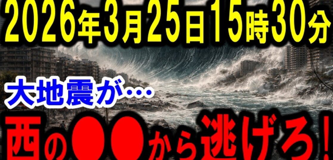 YouTube動画「【2026年3月25日】日本でヤバい衝撃の真実！西の●●には注意せよ【都市伝説】」のサムネイル画像