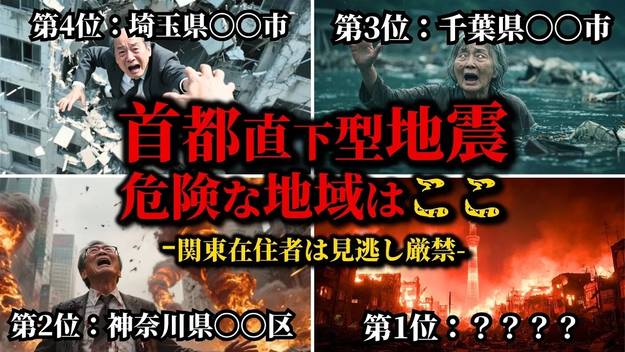 【震えが止まらない】死の包囲網！首都直下地震「最凶の危険エリア」ランキングTOP10
